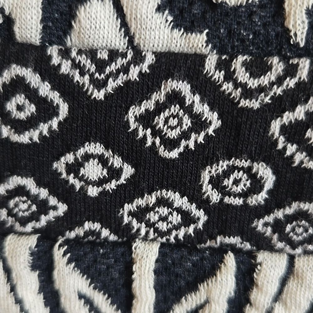 Anthropologie-Blk/iv textured A line dress with different band Sz S NWT - Picture 5 of 10